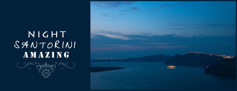 santorini at night