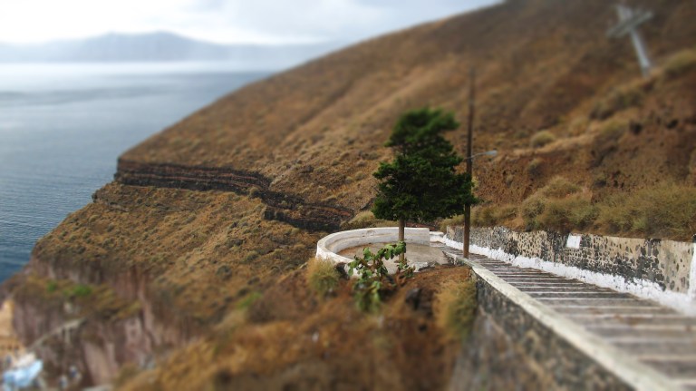 Santorini road to Old Port