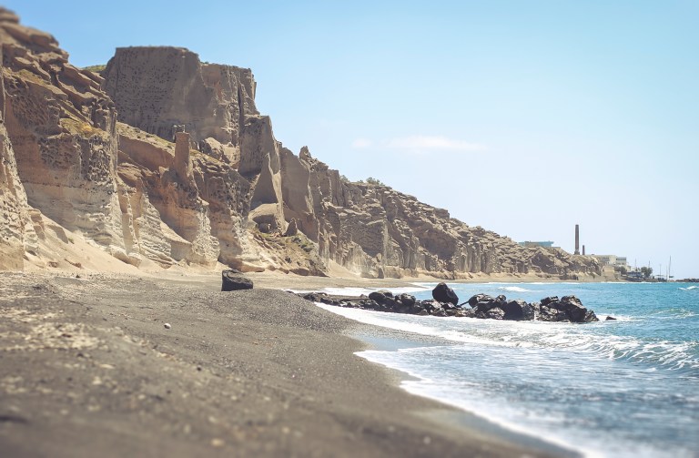 Santorini vlihada beach