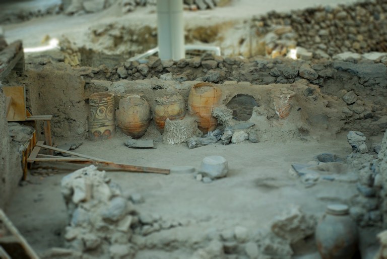Akrotiri museum. Minoan civilization.