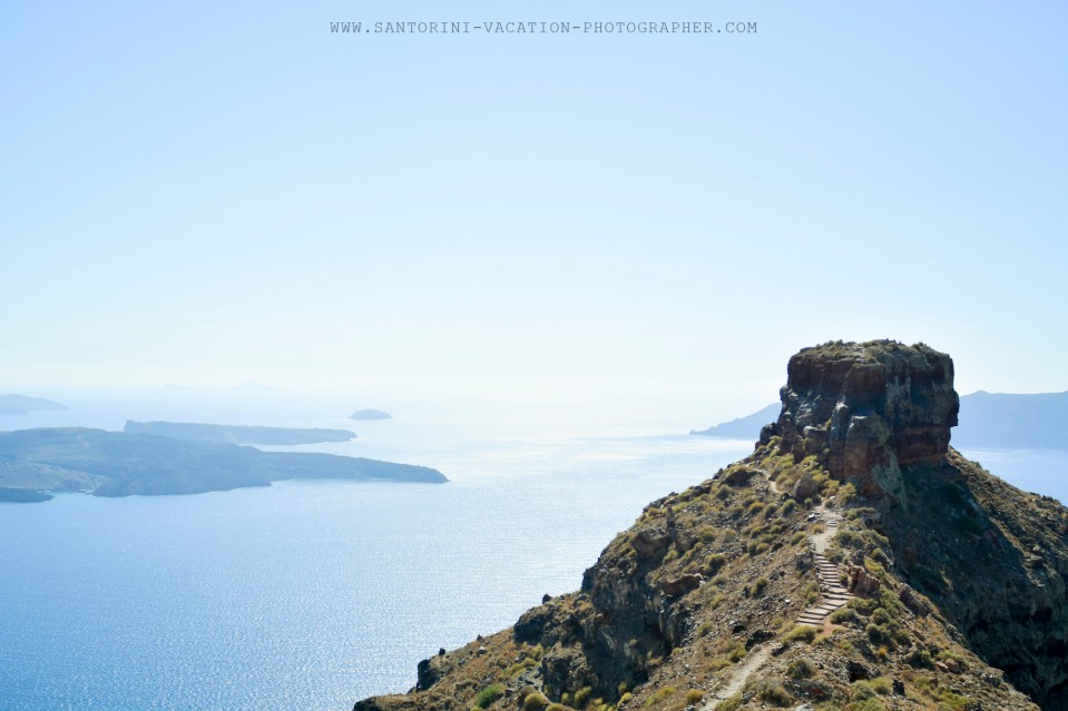 Santorini Skaros rock