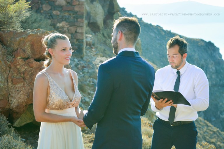 Santorini wedding at Imerovigli