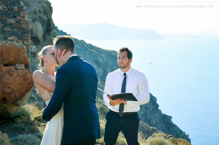 Santorini wedding at Imerovigli