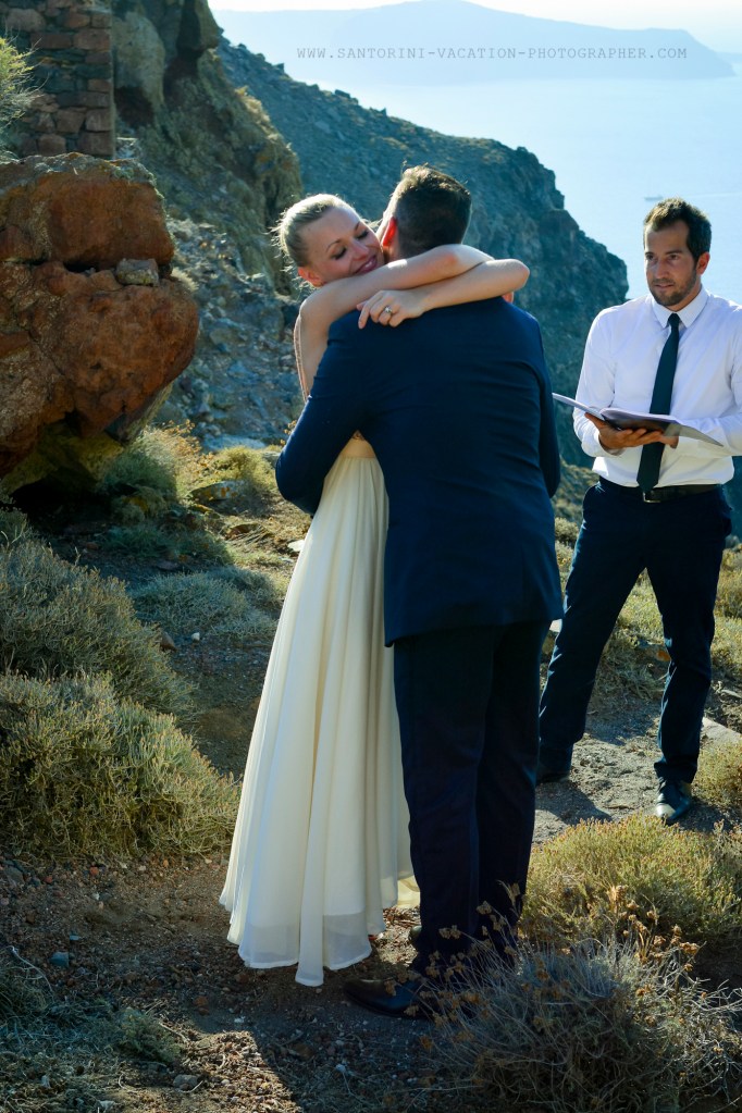 Santorini wedding at Imerovigli