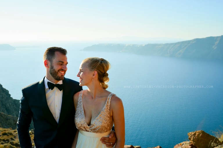 Santorini wedding at Imerovigli
