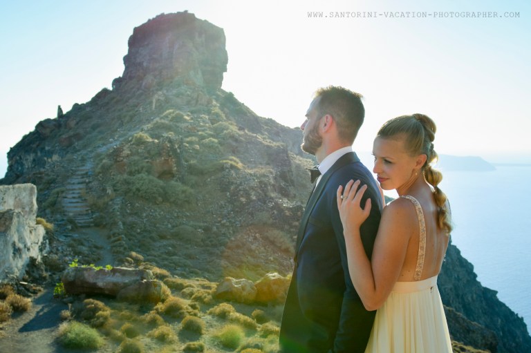 Santorini Skaros rock