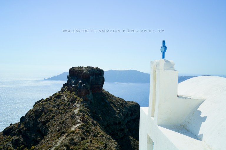 Santorini Skaros rock
