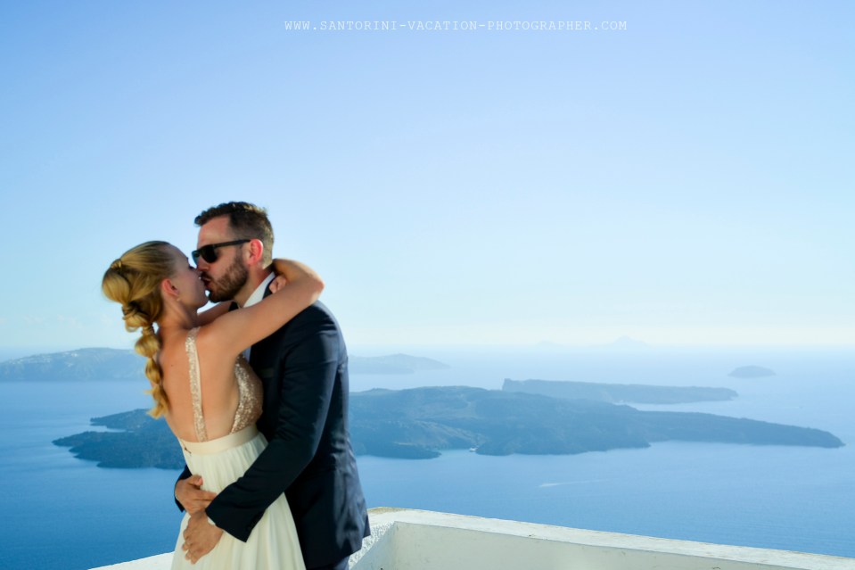 Amazing first look in Santorini