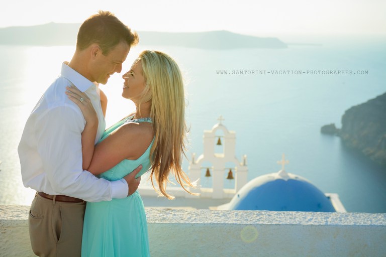 Blue church in Santorini