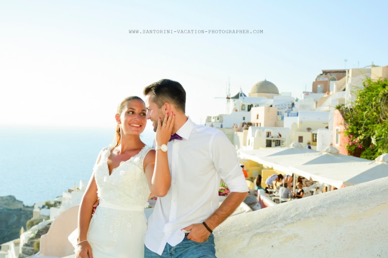 Photo shoot in Santorini.