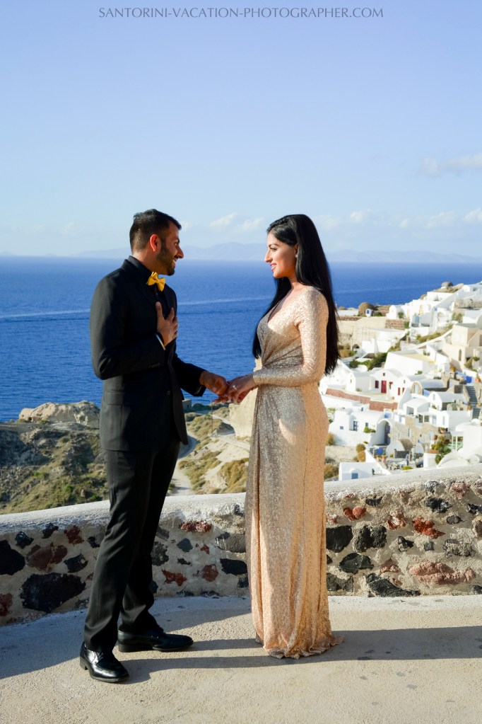 Santorini photography photo shoot surprise proposal