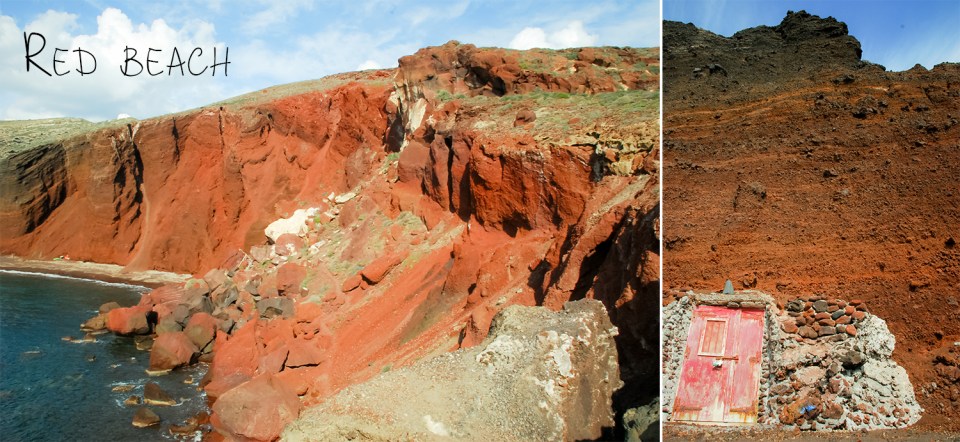 Hike to red beach. Santorini