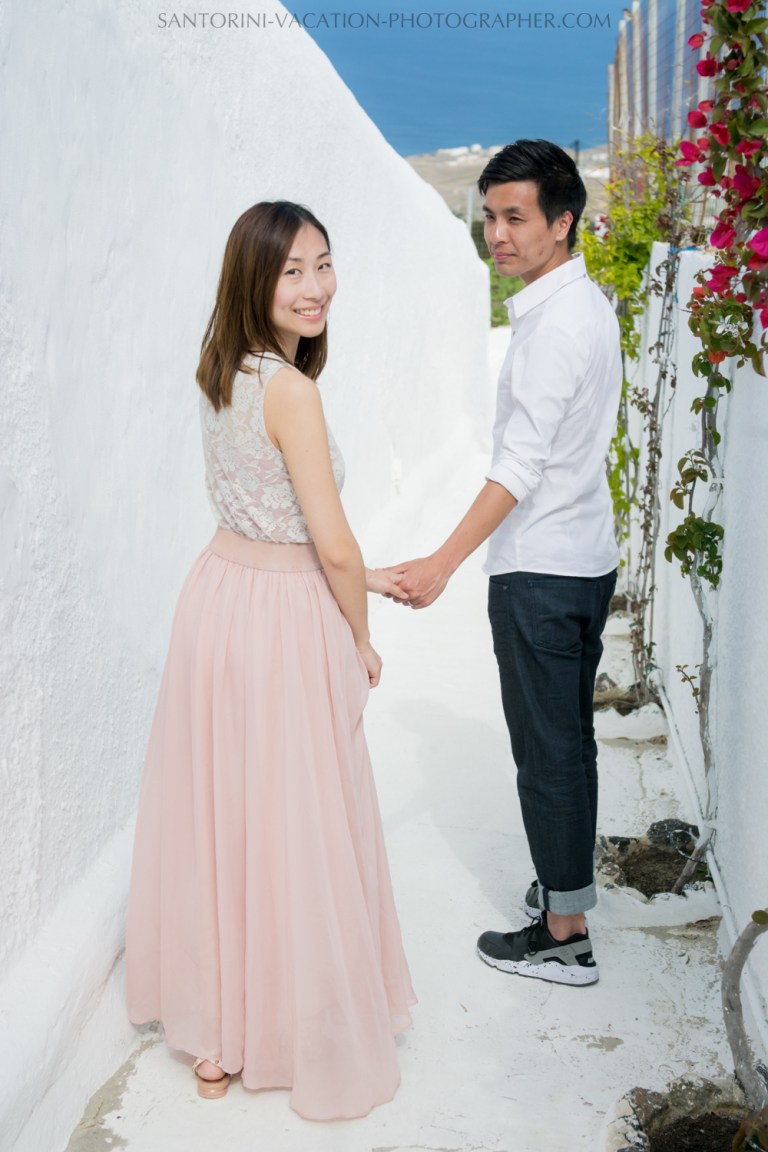 Narrow Santorini street