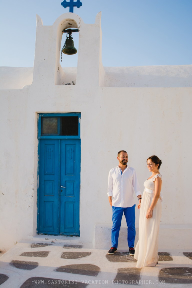 Santorini portrait shoot VOW RENEWAL CEREMONY-