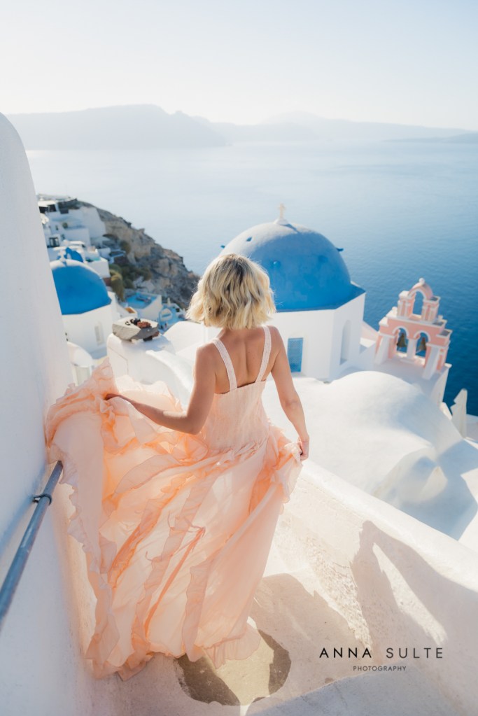 Santorini blue domes