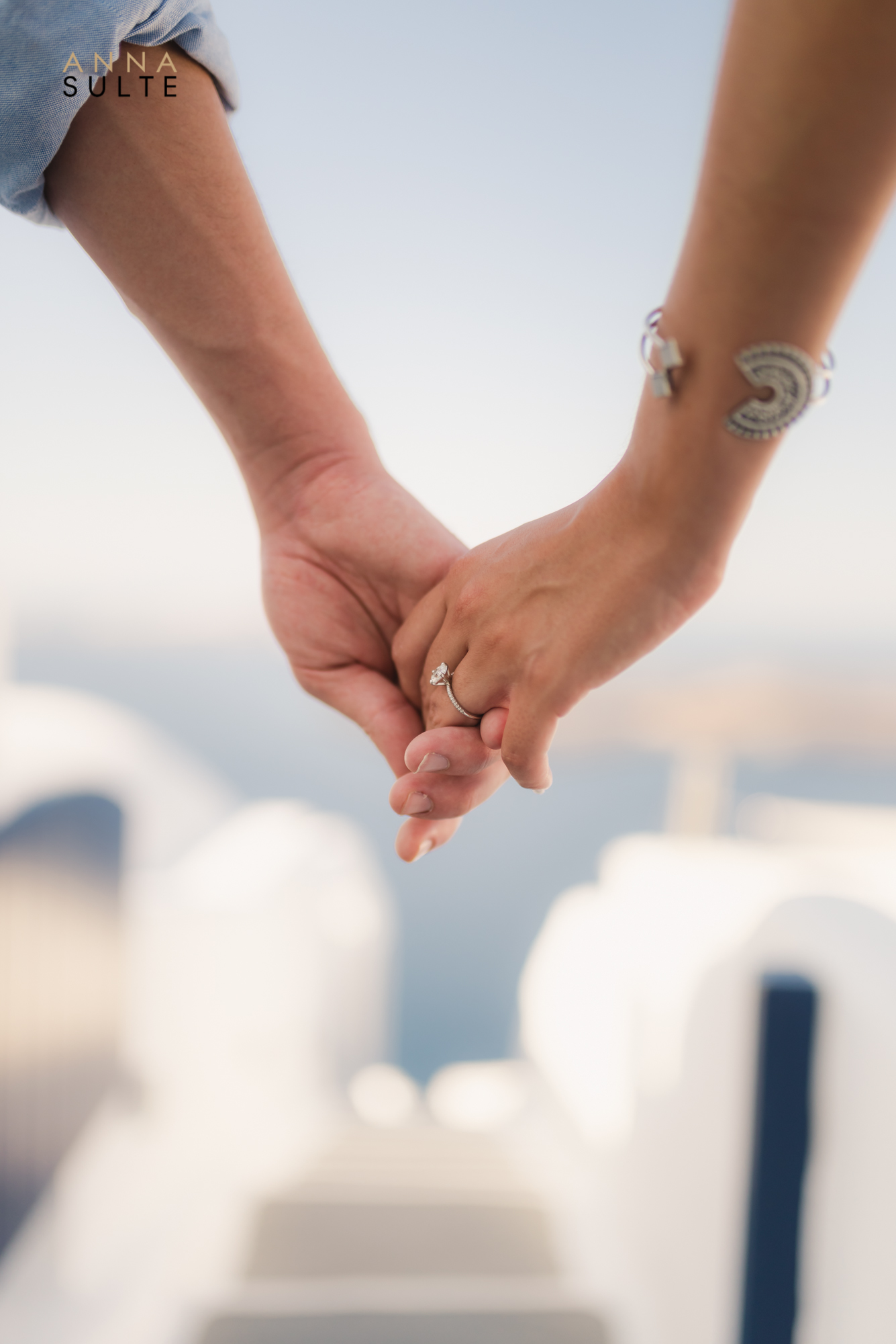 Ring photography in Santorini. Santorini steps.