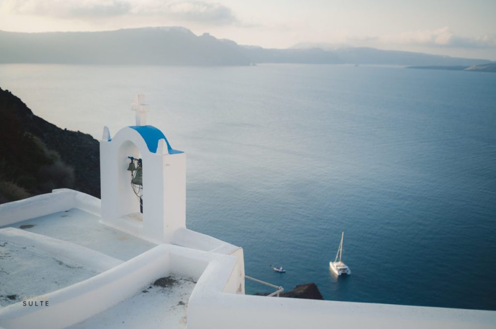 Little bell tower in Santorini