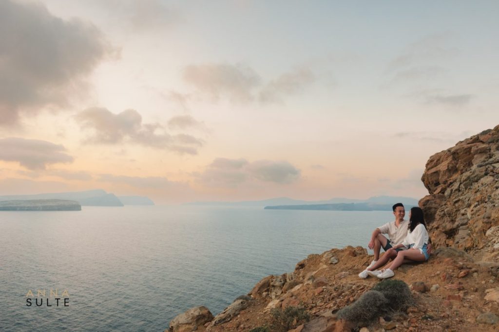 Santorini Sunset in Akrotiri village's Lighthouse.